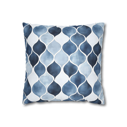 Blue Watercolor Spun Polyester Square Pillowcase Covers For Couch Pillows Seamless Pattern Pillow Covers