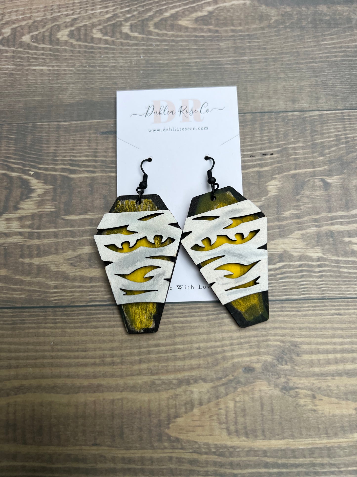 Mummy Wood Cut Earrings