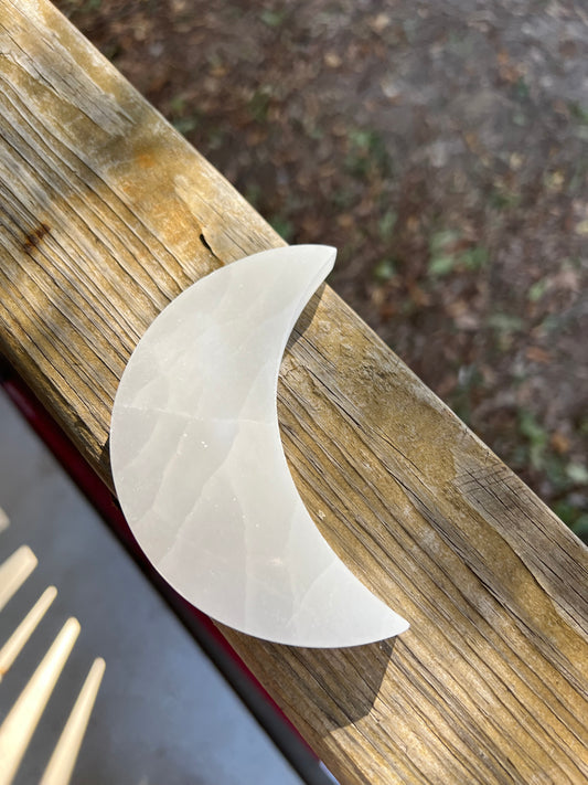 Selenite Moon Plate