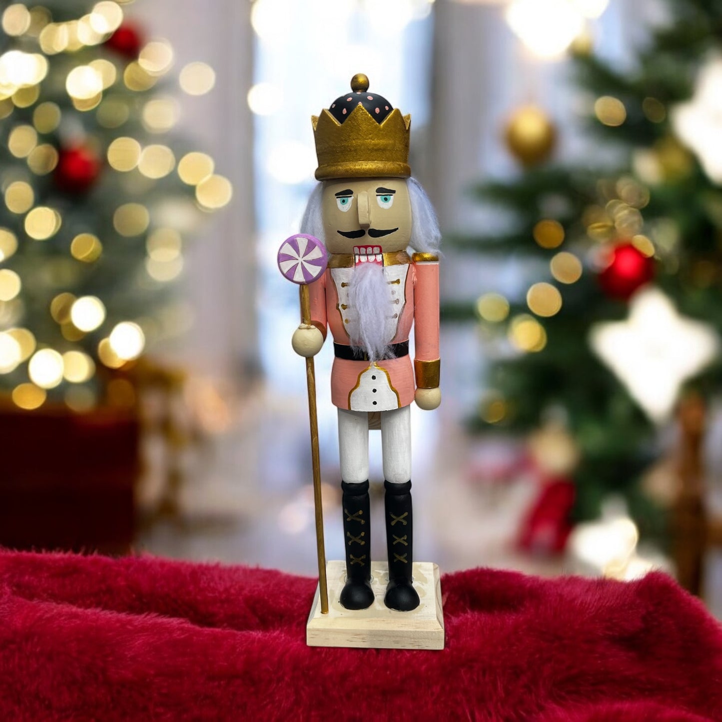 14-Inch Hand-Painted Nutcracker - Holiday Decor, Wooden Christmas Nutcracker Figurine, Traditional Christmas Decoration  Description: