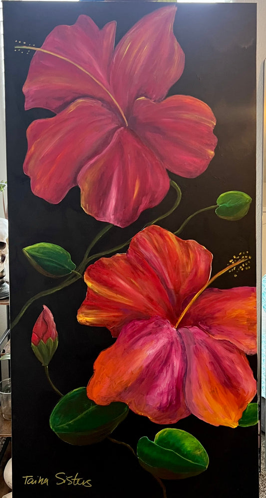 Original Hibiscus Floral Painting