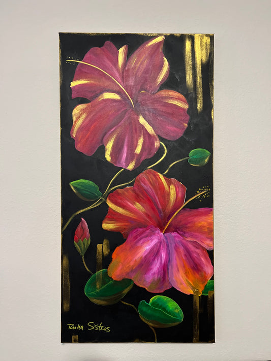 Original Hibiscus Floral Painting