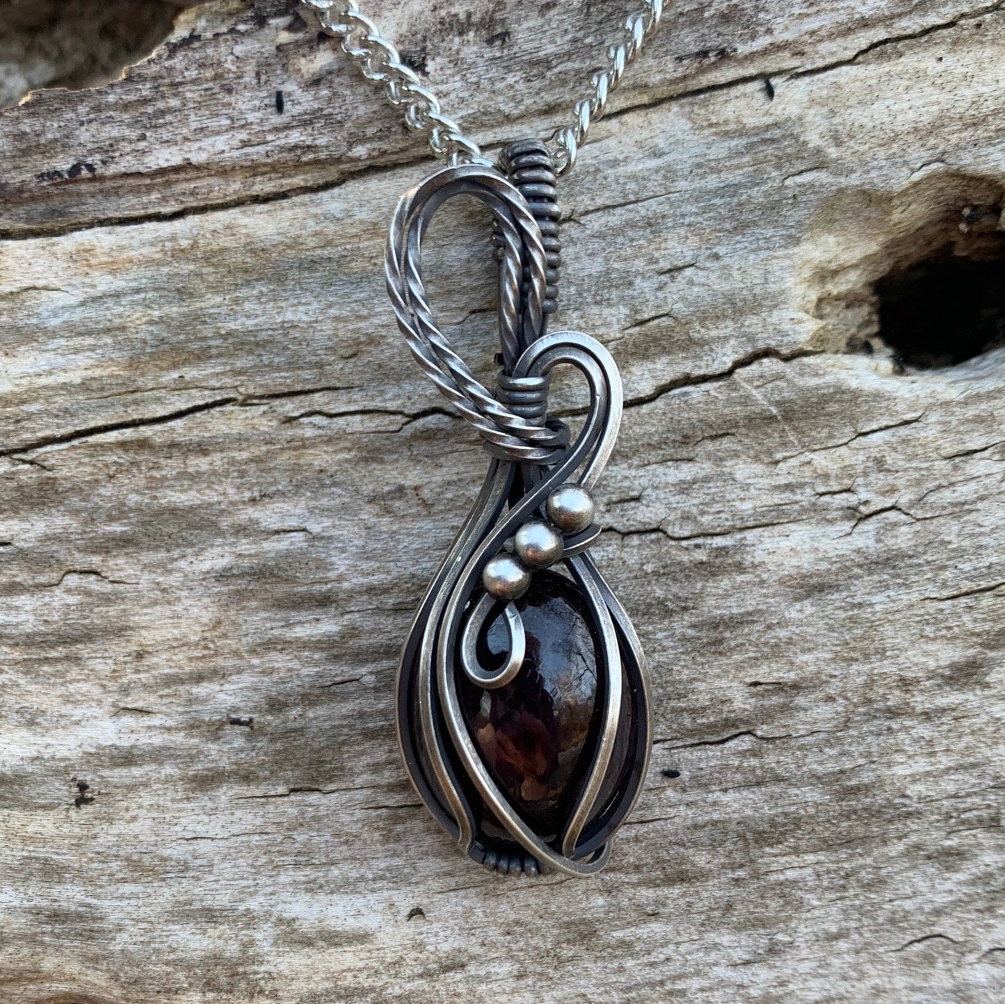 Garnet Handmade Necklace | January Birthstone | 925 Silver  Jewelry