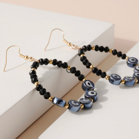 Evil Eye Beaded Earrings