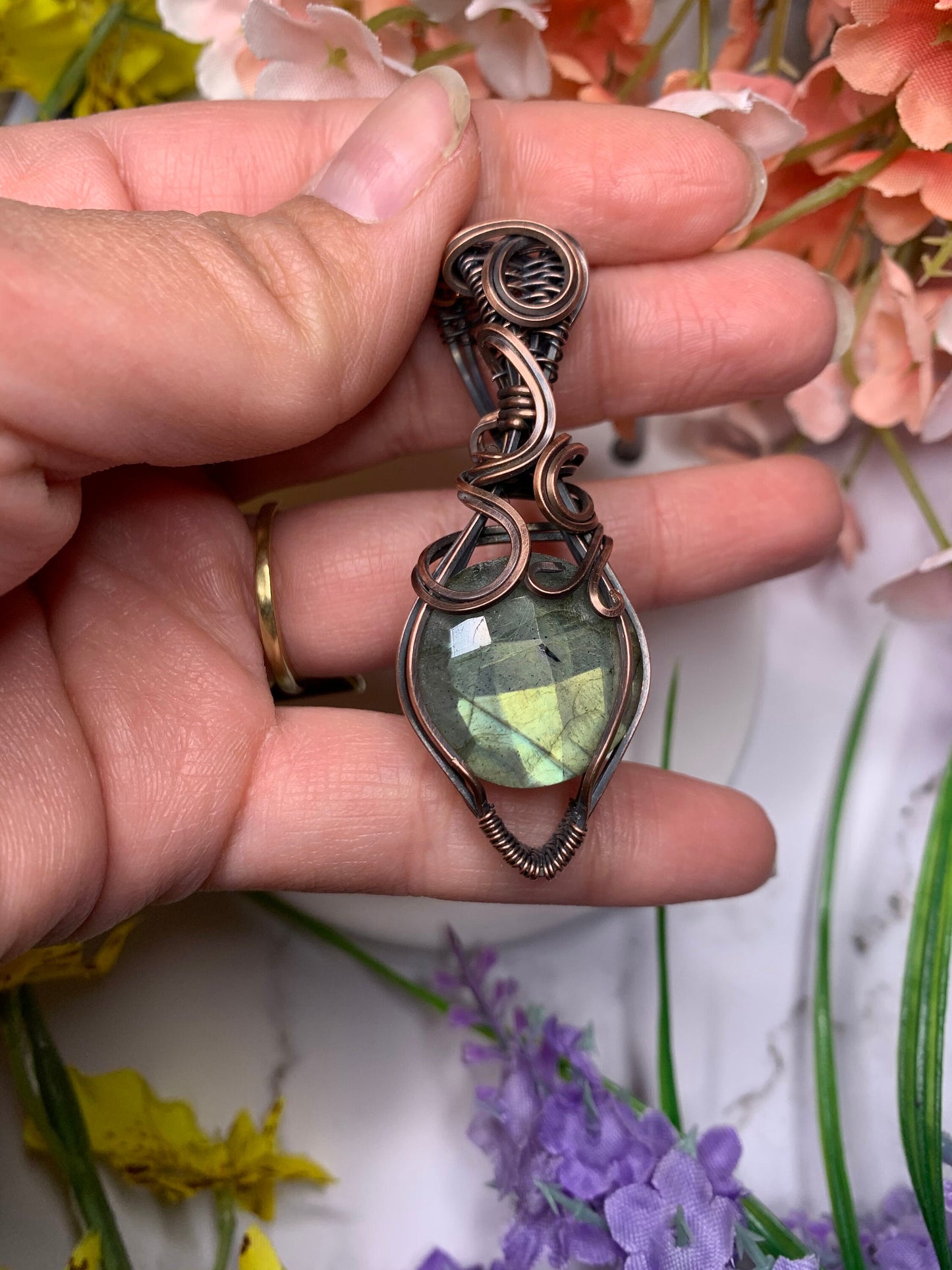 Faceted Labradorite Necklace | Unique Handmade Jewelry