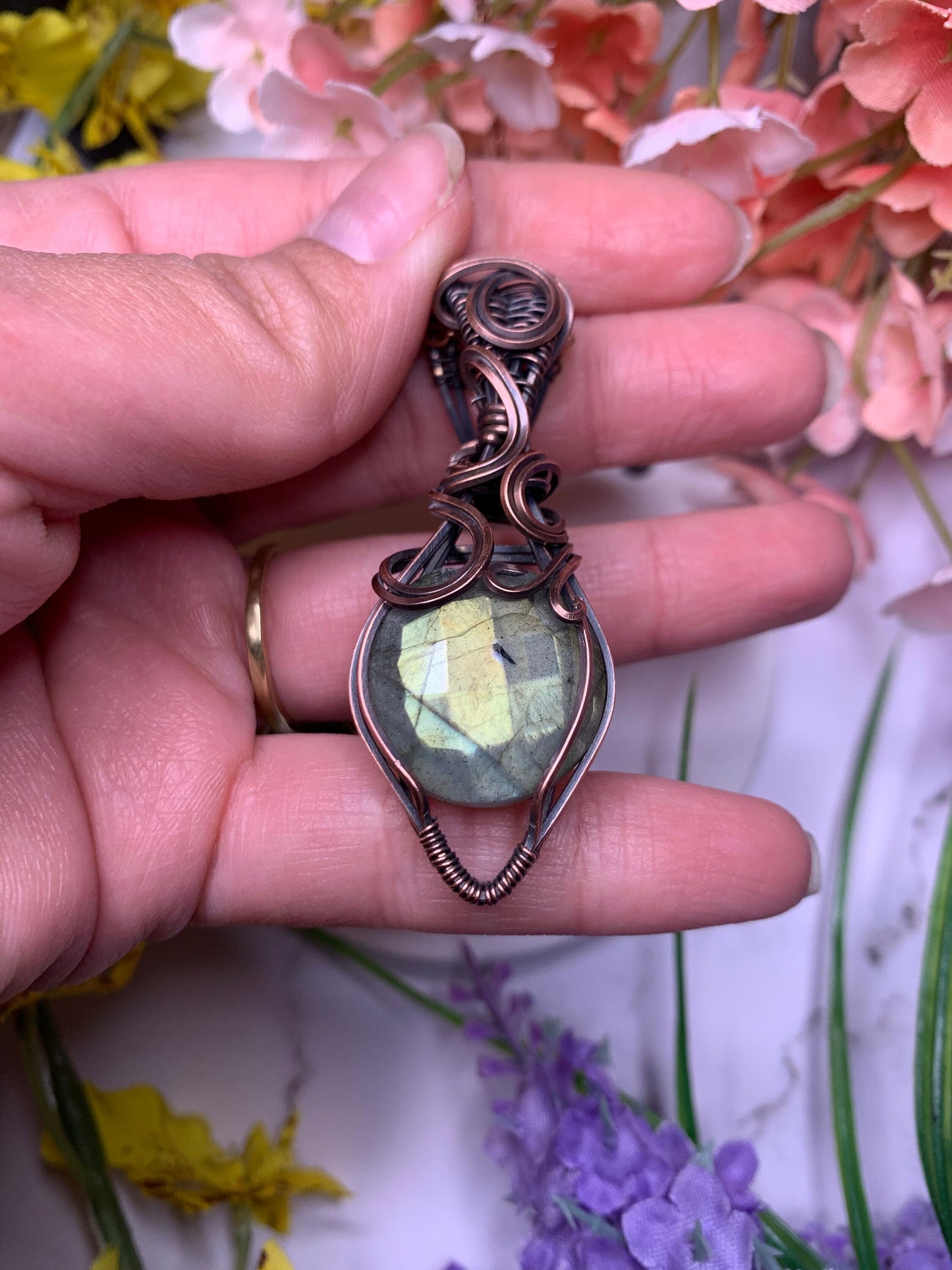 Faceted Labradorite Necklace | Unique Handmade Jewelry