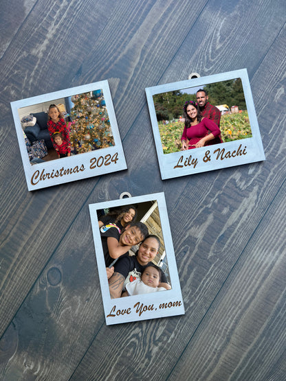 Personalized Polaroid Style Wooden Frames- Set of 3